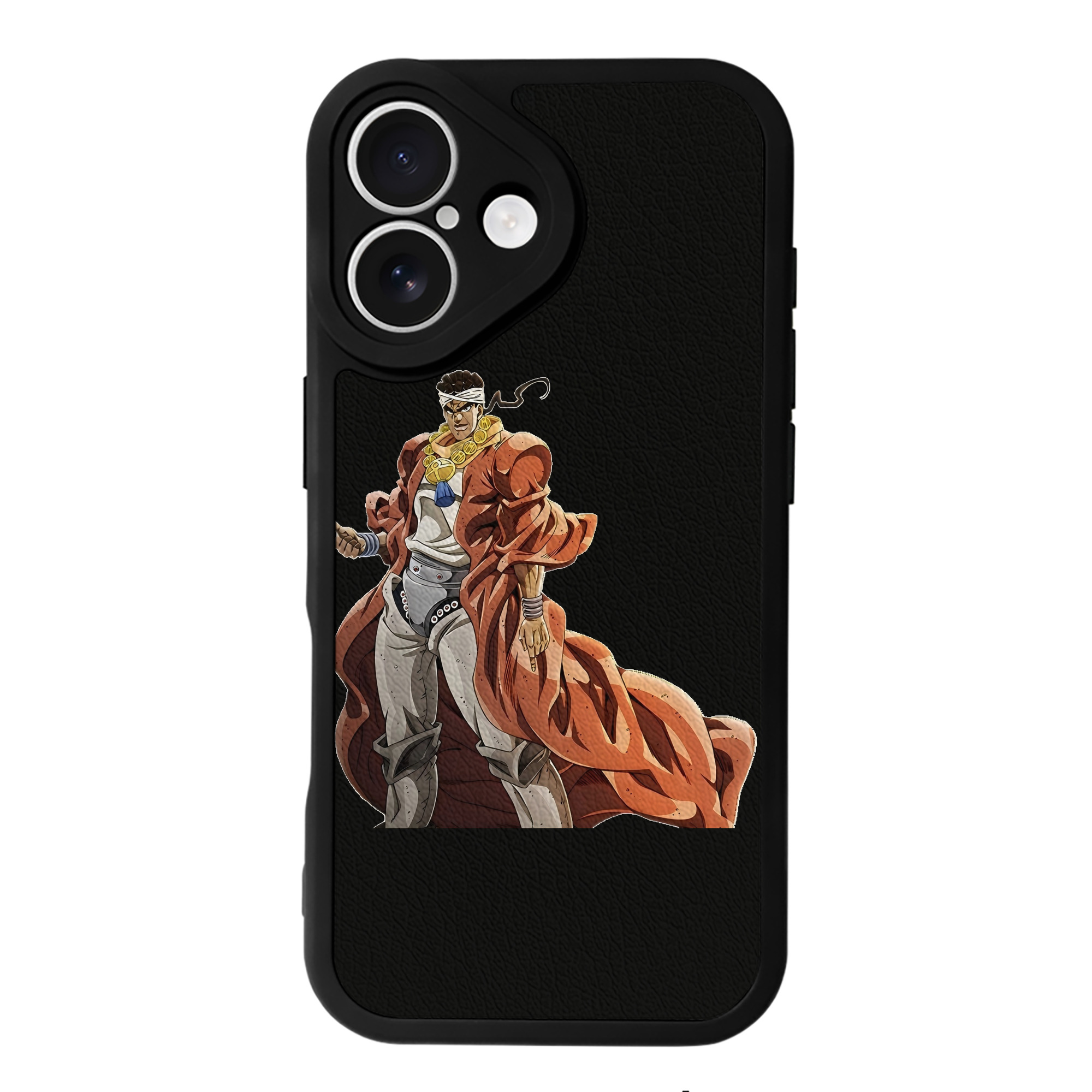 （画像用） ジョジョの奇妙な冒険 ムハンマド?アブドゥル JoJo's Bizarre Adventure Muhammad Avdol 【iPhone 16シリーズ対応】シリコンスマホケース（レザー調） 材質：シリコン